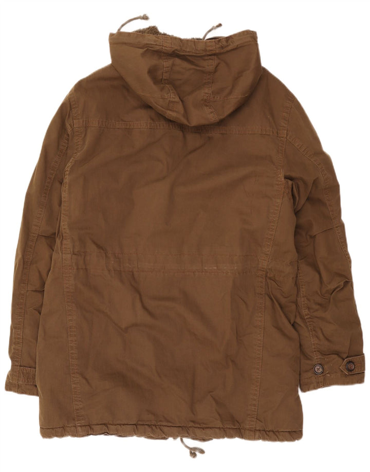 Tommy Hilfiger Parka à capuche pour homme UK 38 en coton marron moyen