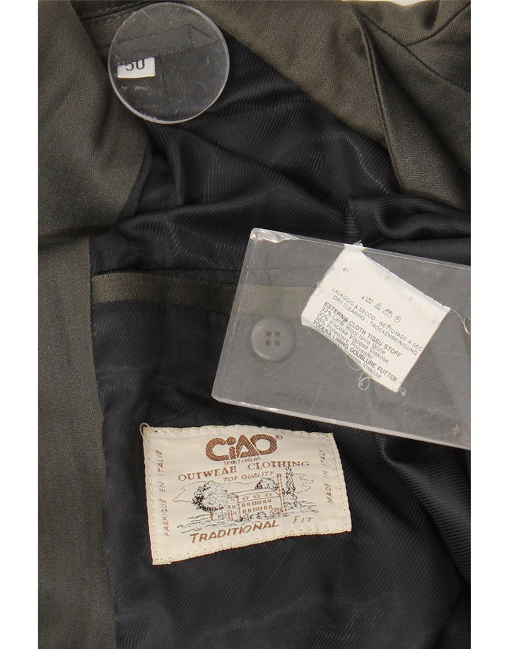 Ciao Veste Blazer Croisée Homme IT 50 Large Gris Laine