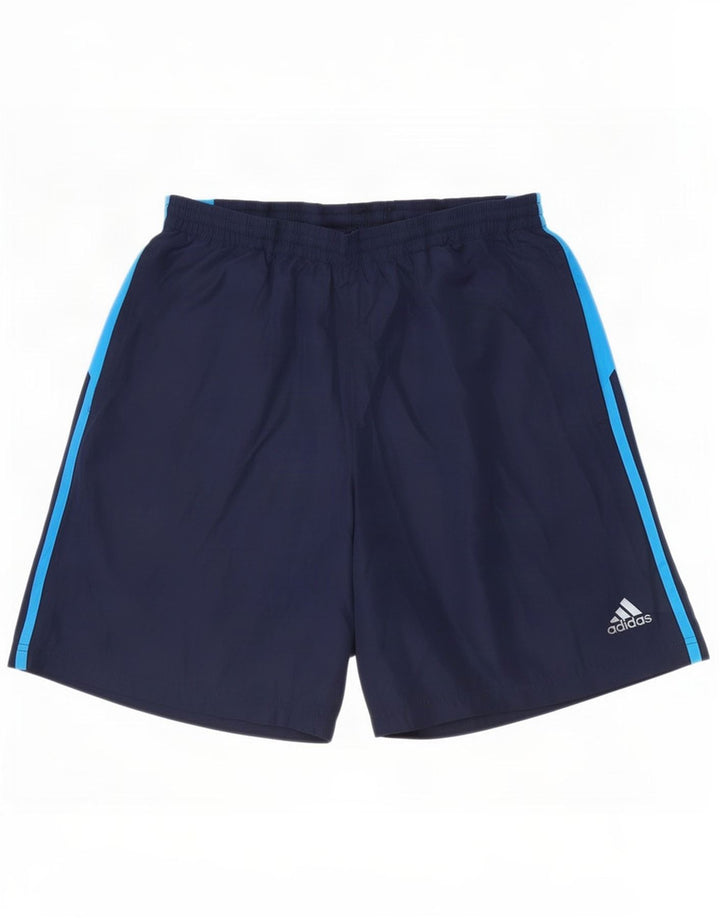 Adidas Short de sport pour homme Large en polyester color block bleu marine