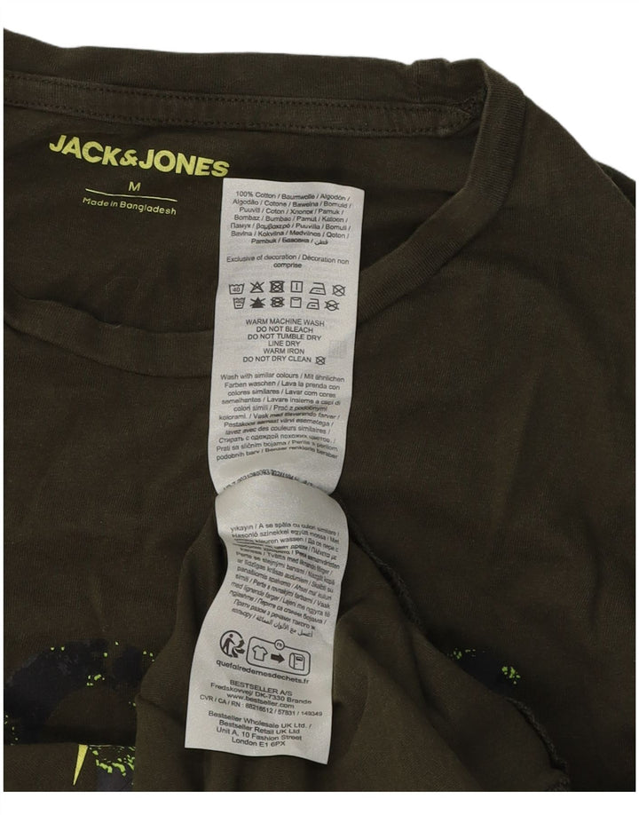 Jack & Jones Haut T-Shirt Graphique Homme Kaki Moyen Coton