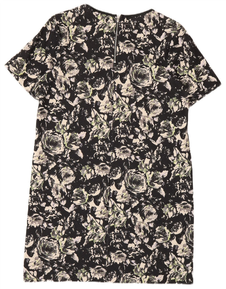 Oasis Robe basique pour femme UK 44 Medium Noir Floral Polyester
