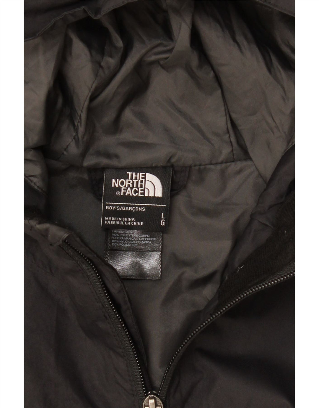 THE NORTH FACE Veste de pluie à capuche pour garçons 11-12 ans Large Noir Polyester
