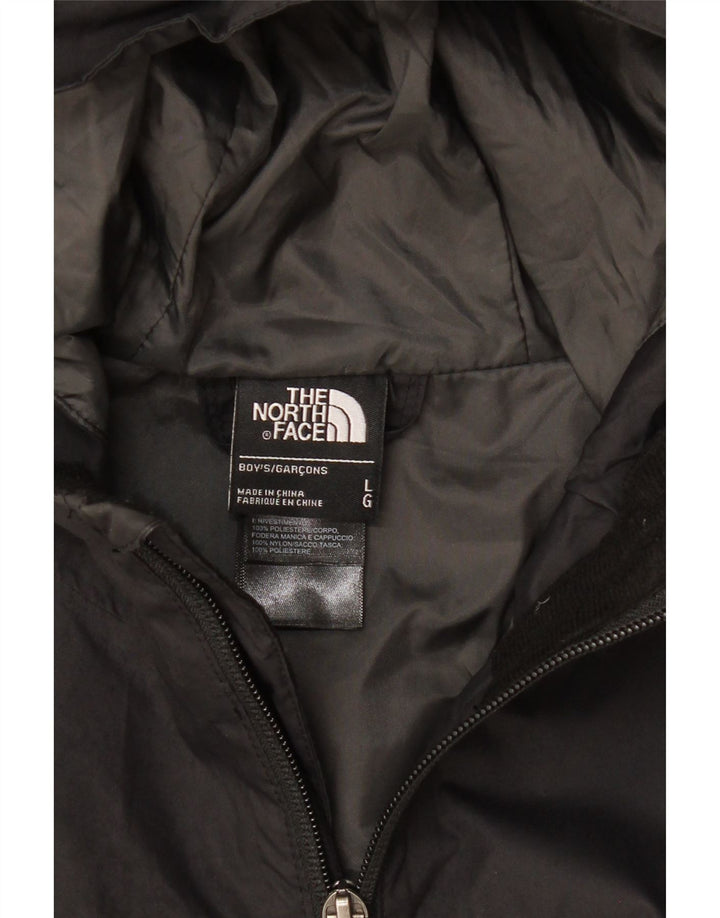 THE NORTH FACE Veste de pluie à capuche pour garçons 11-12 ans Large Noir Polyester