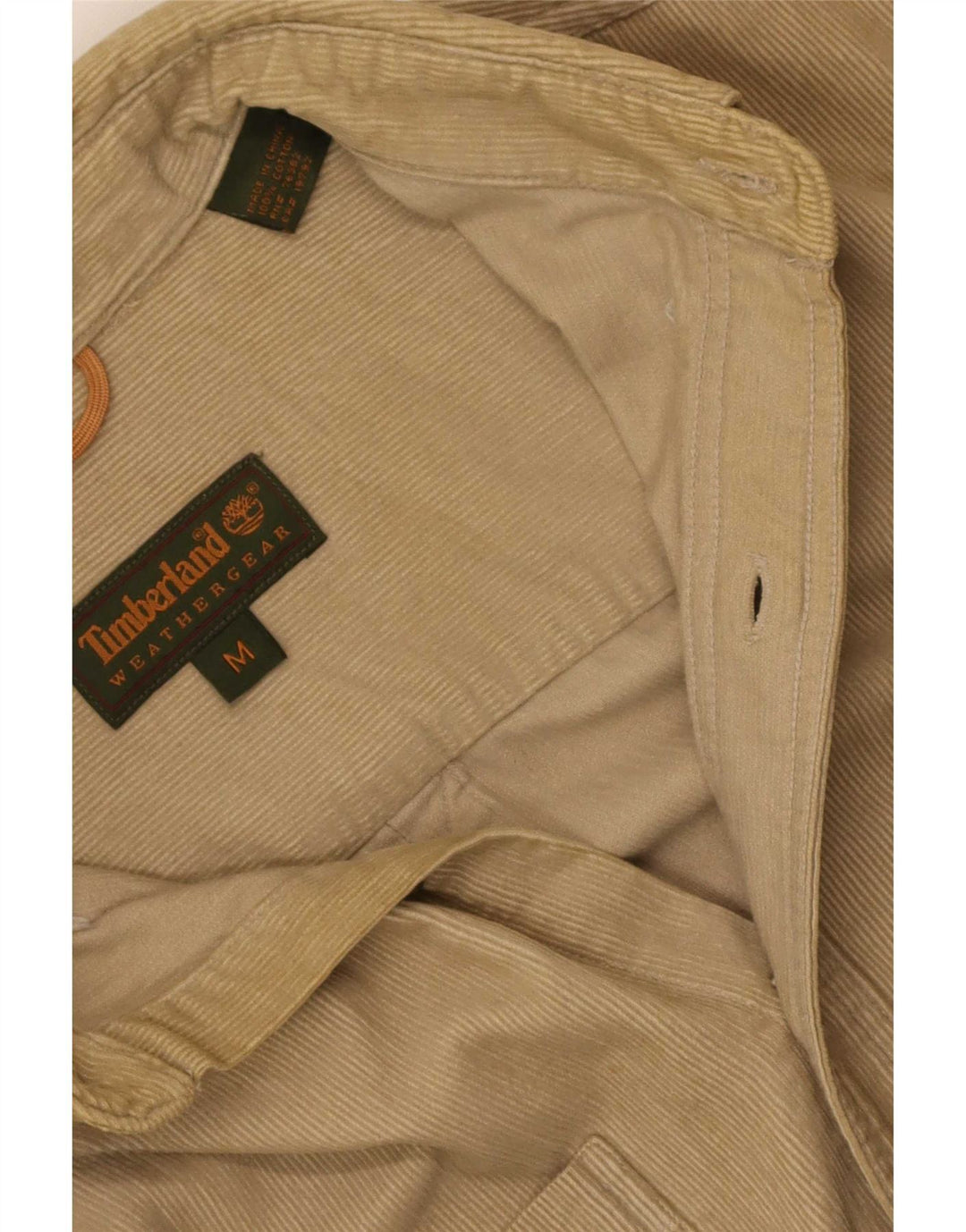 Timberland Chemise Velours Côtelé Homme Beige Moyen Coton