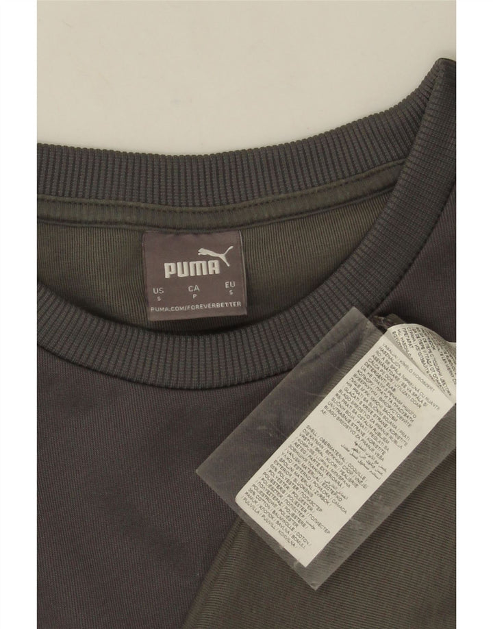 Puma Sweat-shirt graphique pour homme, petit, gris, polyester