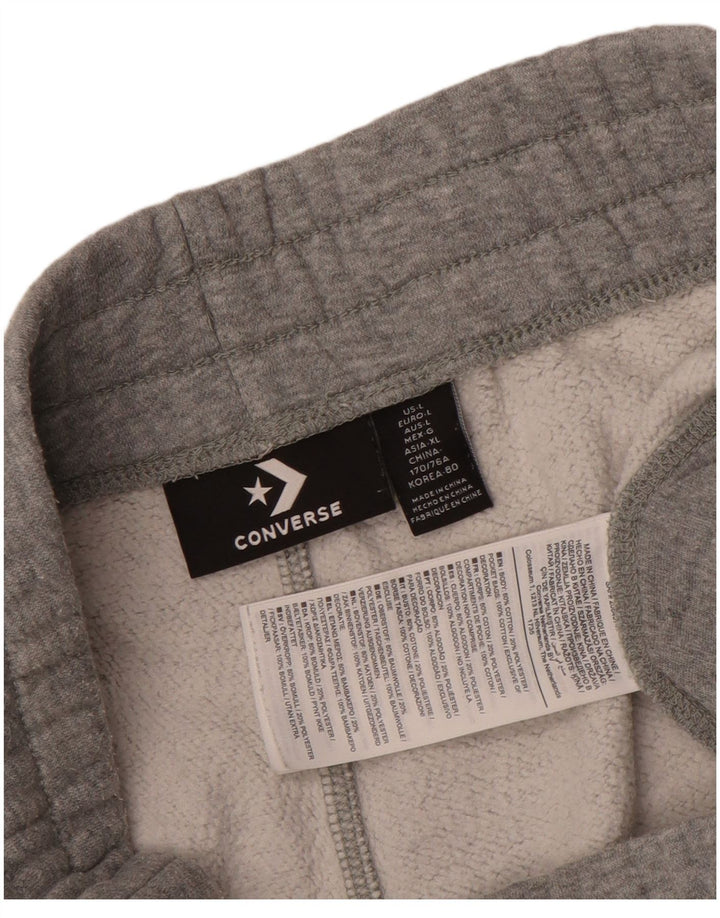 Converse Pantalon de survêtement pour homme en coton gris Taille L