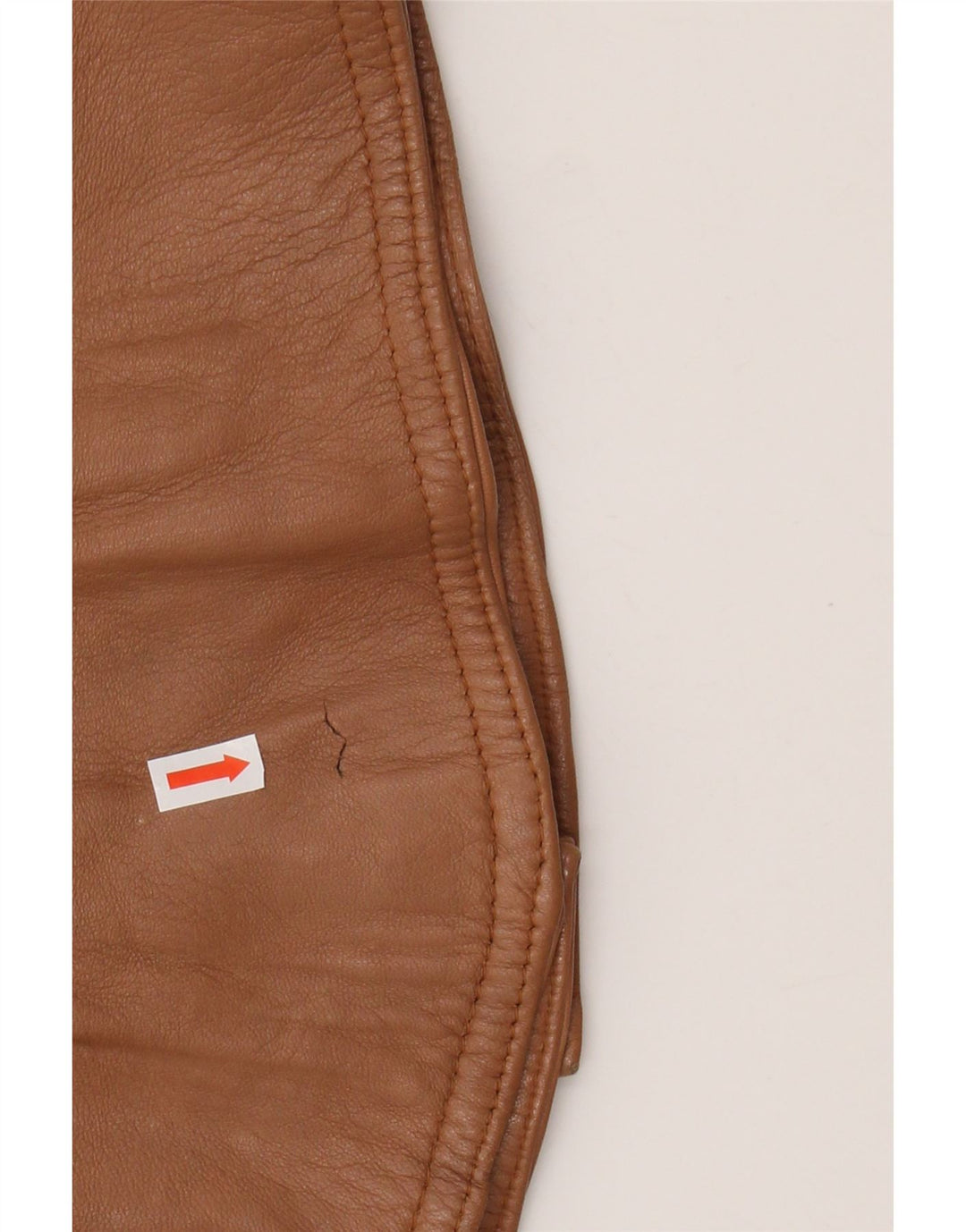 Veste en cuir femme vintage UK 14 Cuir brun moyen