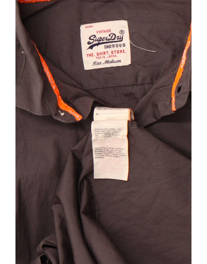 SUPERDRY Chemise Homme Gris Moyen Coton