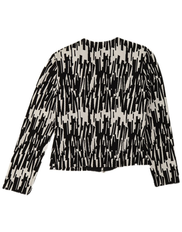 Joseph Ribkoff Veste blazer zippée pour femme UK 10 Petit Noir Géométrique