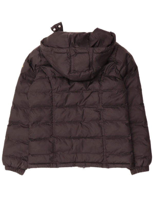 Lee Veste matelassée surdimensionnée à capuche pour femme UK 6 XS Noir Polyamide