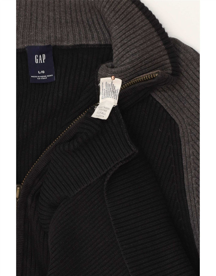 Gap Cardigan Homme Pull Large Noir Colorblock Coton