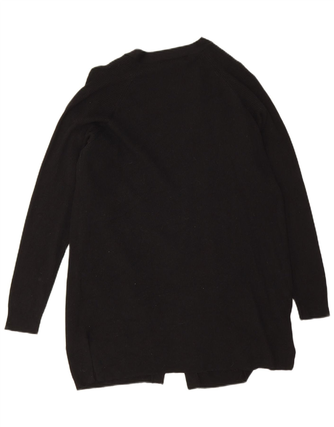 Marks & Spencer Pull Cardigan Ouvert pour Femme UK 14 Viscose Noir Moyen