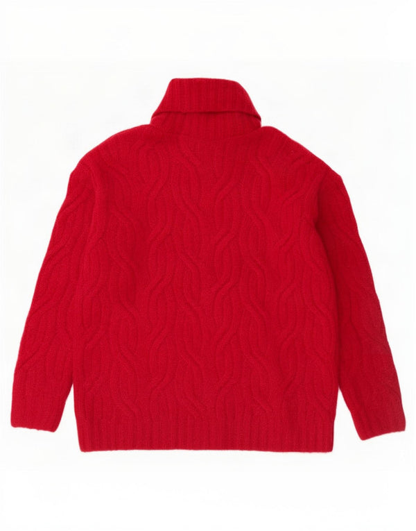 Marks & Spencer Pull surdimensionné à col roulé pour femme UK 6 XS Rouge