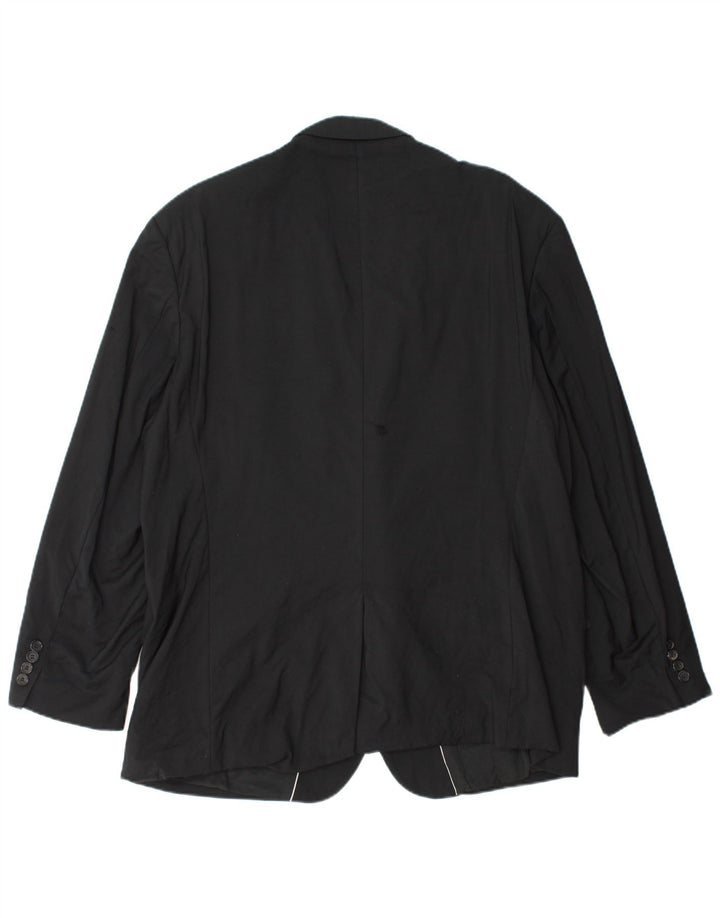 HUGO BOSS Veste Blazer Guabello 2 Boutons Homme UK 40 Large Noir Viscose