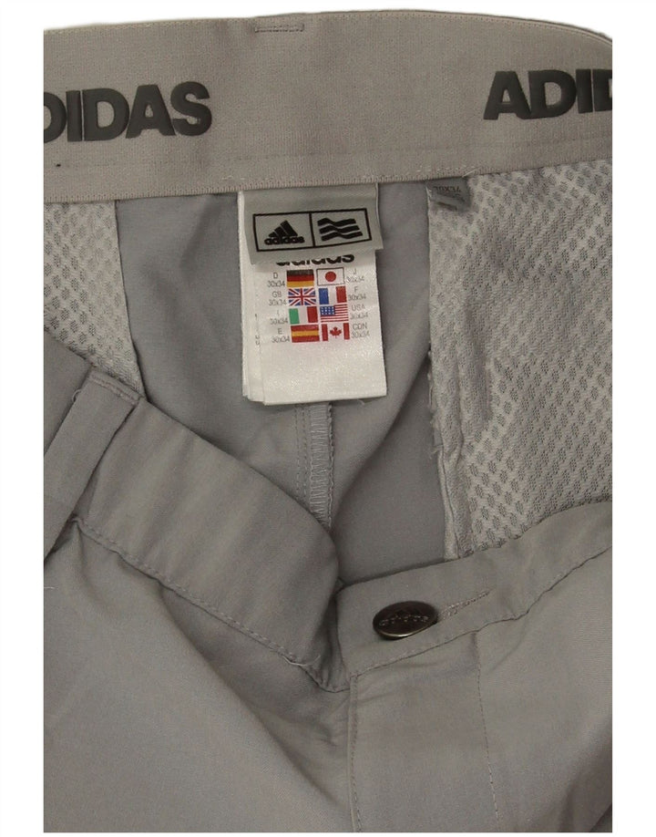 Adidas Pantalon Chino Droit Homme W30 L28 Gris Polyester