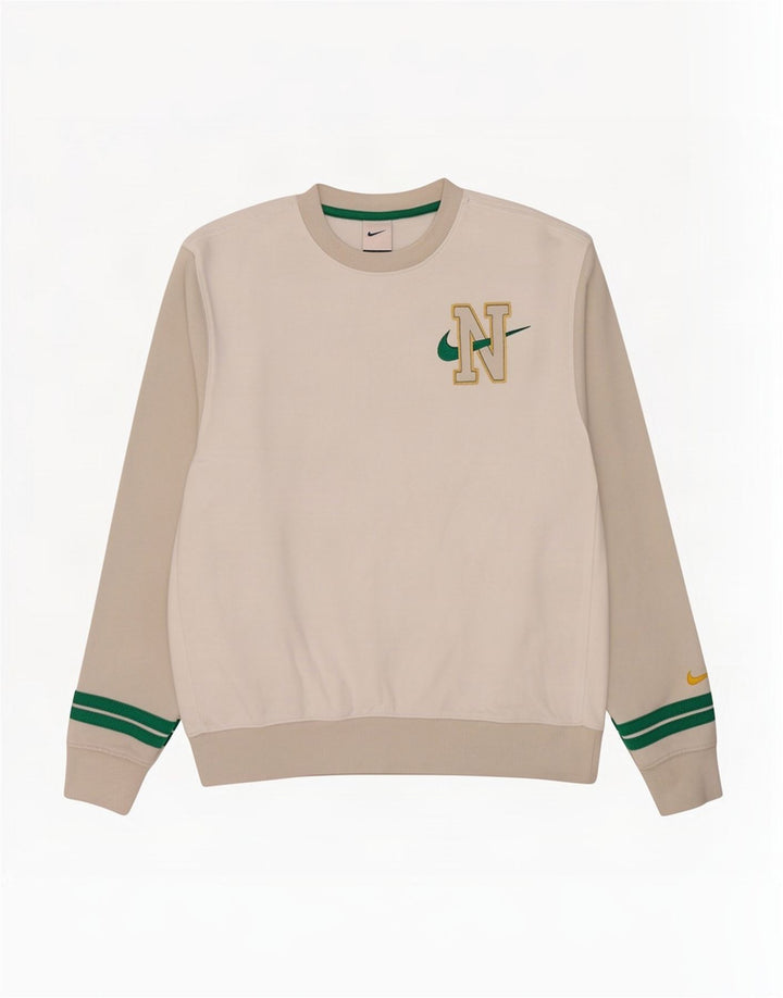 Nike Sweat-shirt graphique en coton color block blanc moyen pour homme