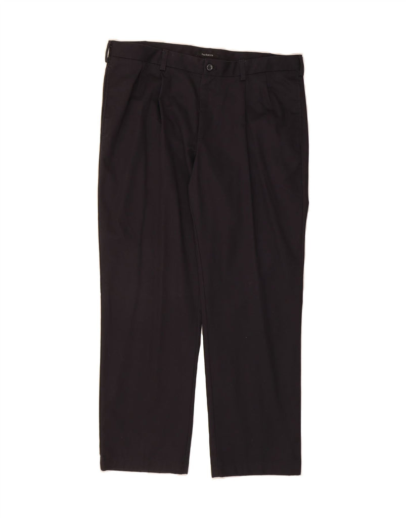 VAN HEUSEN Mens Straight Chino Trousers W28 L32 Navy Blue Cotton Vintage Van Heusen and Second-Hand Van Heusen from Messina Hembry 