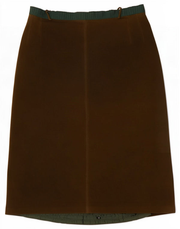 jupe en daim femme vintage Medium W28 Kaki