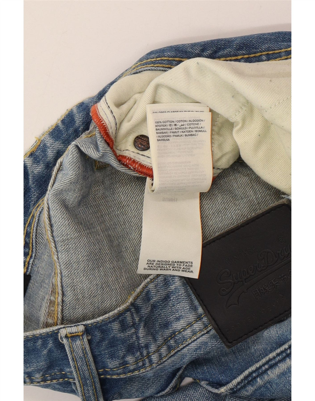 Superdry Jean Loose W30 L32 Bleu Coton Homme