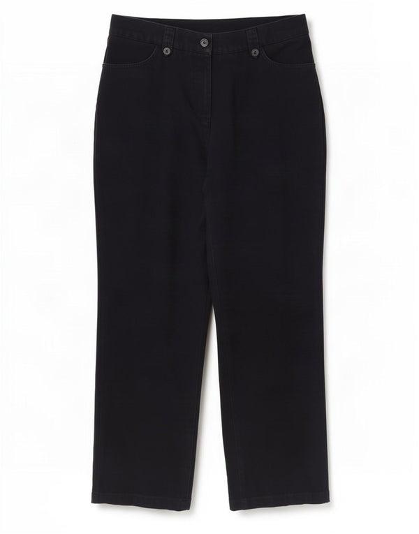 Marks & Spencer Pantalon Chino Femme UK 14 Large W32 L27 Bleu Marine