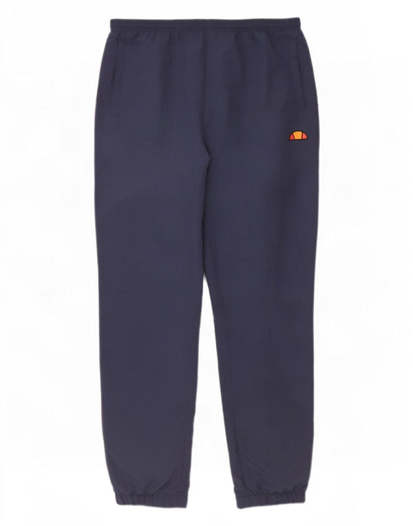 Ellesse Homme Pantalon de Survêtement Graphique Joggers Large Bleu Marine Nylon