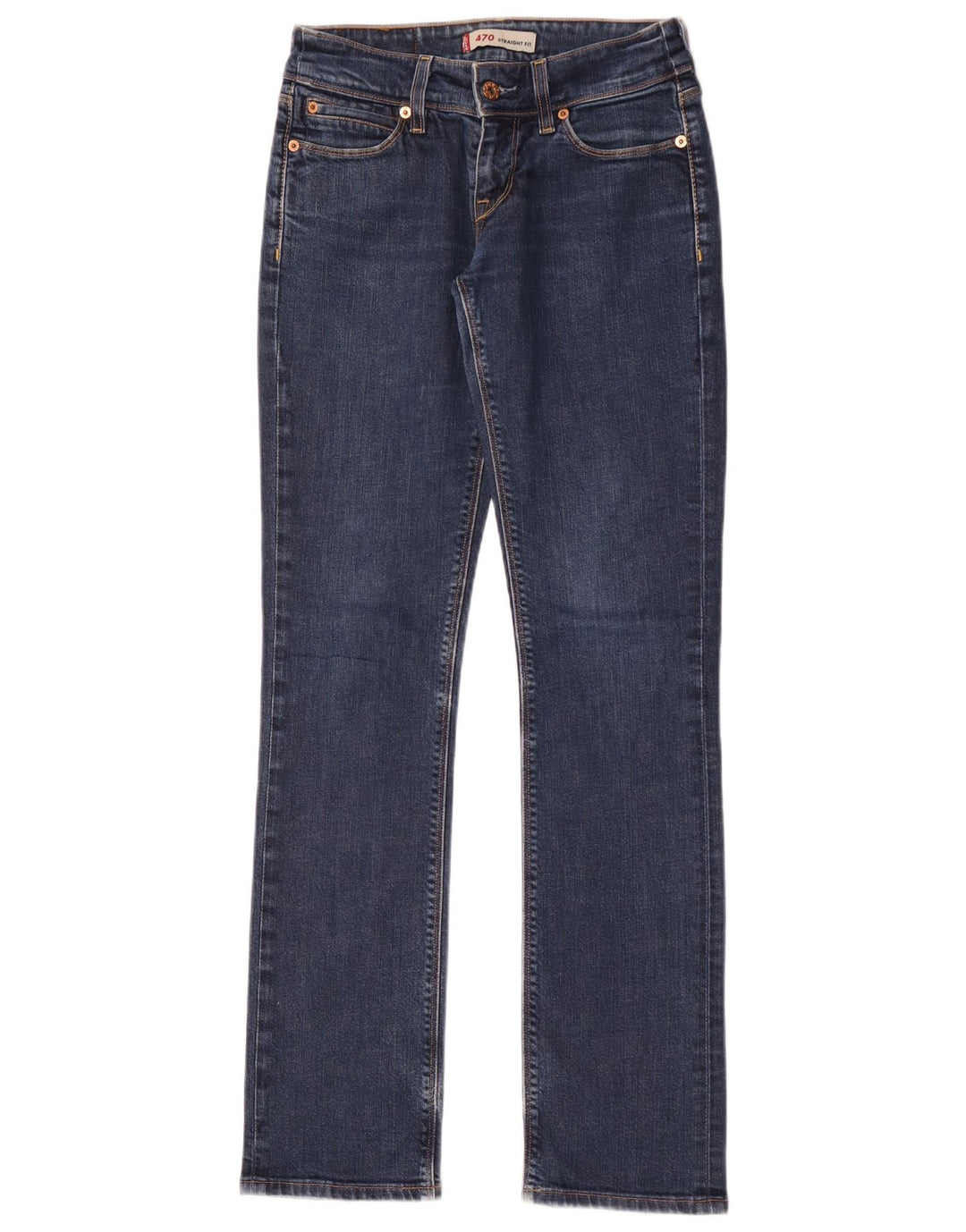 Levi's Jean Droit 470 Femme W28 L34 Bleu Coton