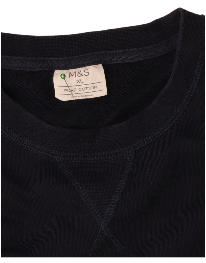 Marks & Spencer Sweat-shirt pour homme XL en coton bleu marine