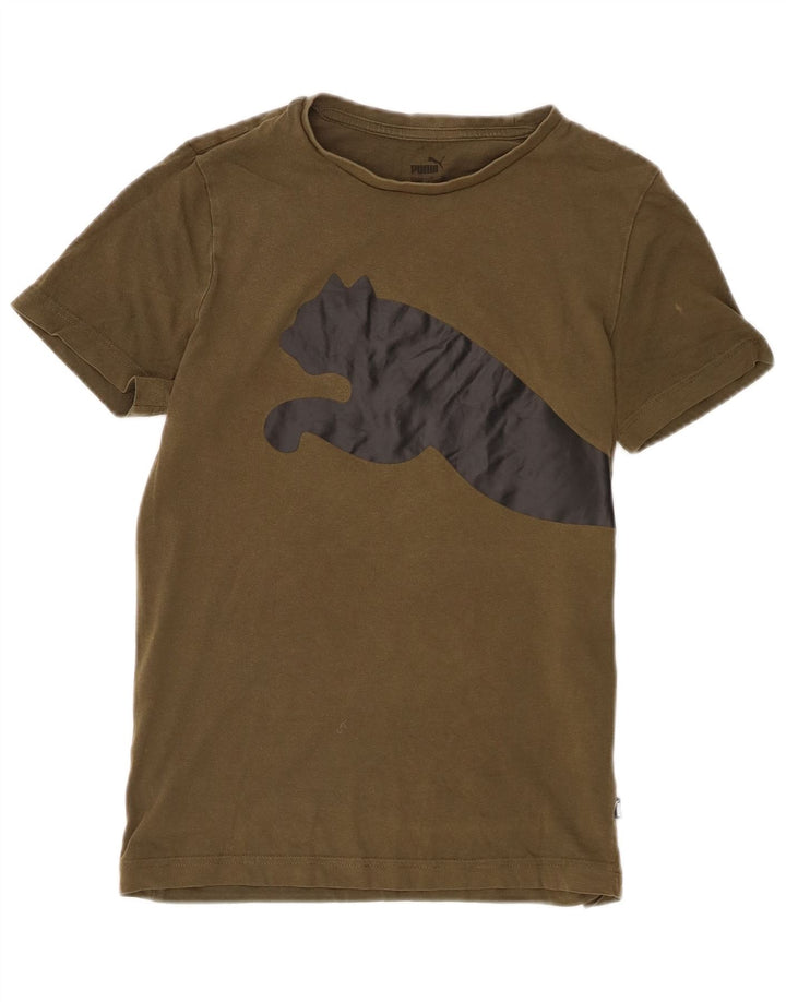 Puma T-Shirt Graphique Garçon 13-14 ans Kaki