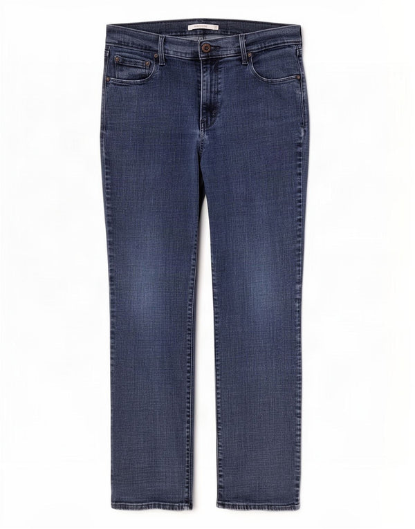 Levi's Womens 505 Straight Jeans W31 L30 Navy Blue Cotton