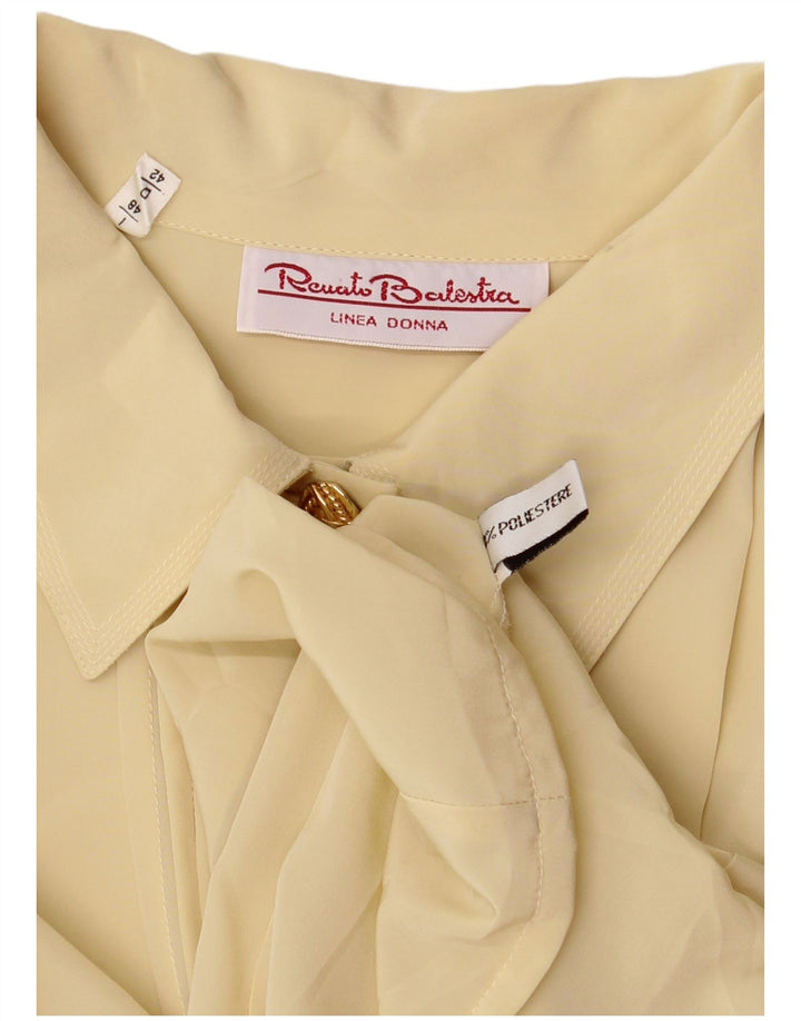 Renato Balestra Femme Chemise Oversize Blouse IT 48 XL Beige Polyester