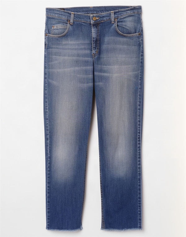 Lee Jean Droit Brooklyn Femme W36 L30 Bleu Coton