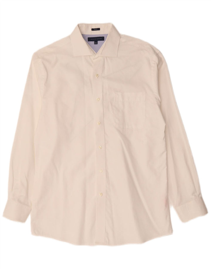 Tommy Hilfiger Chemise slim fit pour homme Taille 15 1/2 Blanc moyen