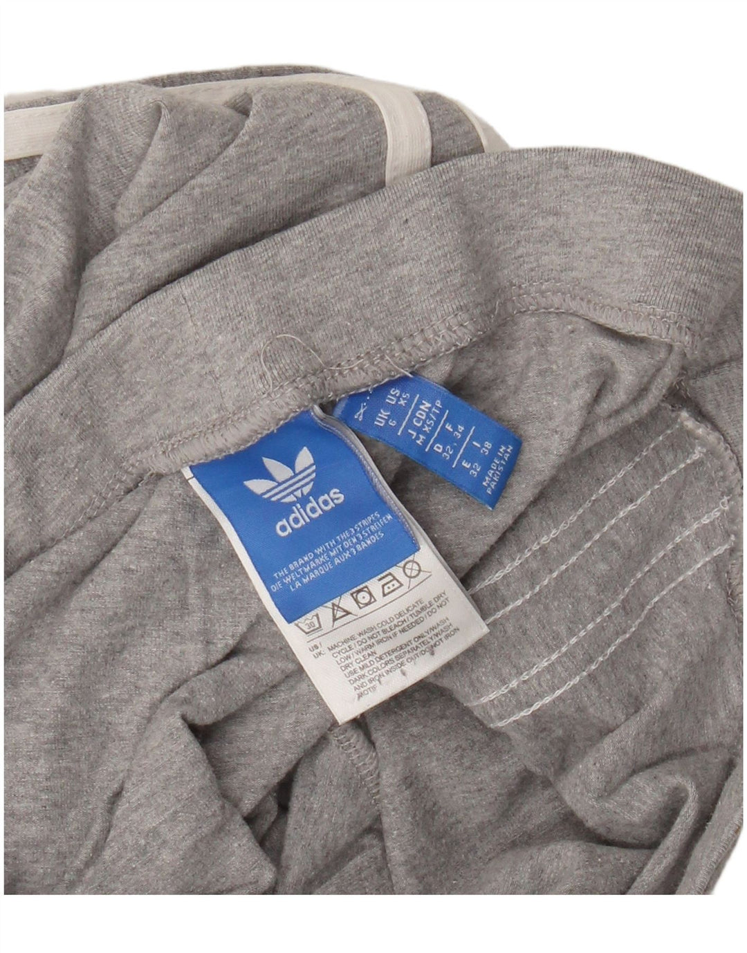 Adidas Leggings Femme UK 6 XS Gris Coton