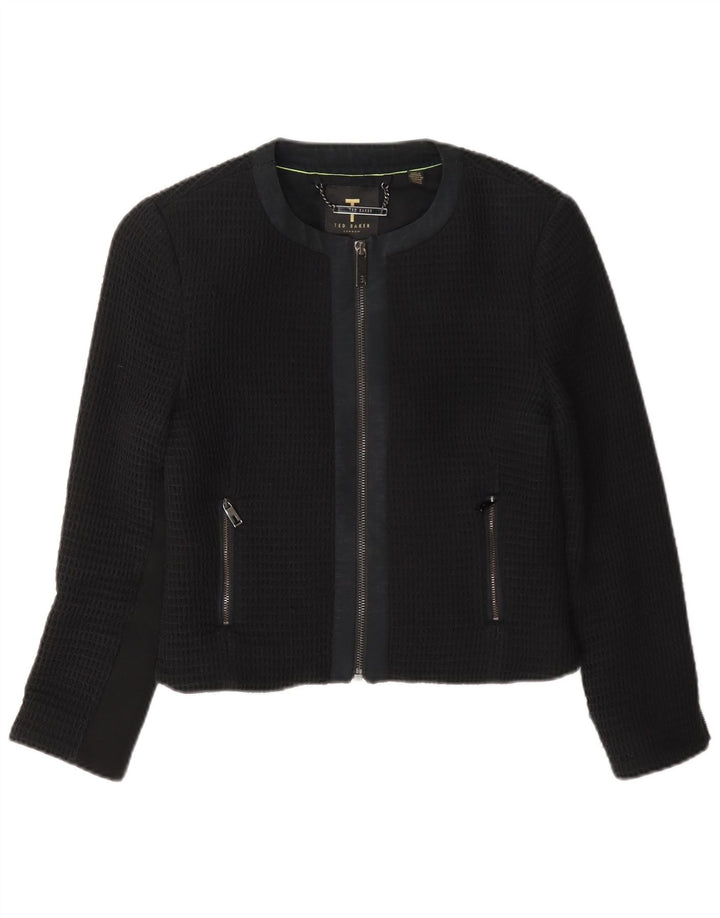 Ted Baker Veste Boléro Femme Taille 1 XS Coton Noir