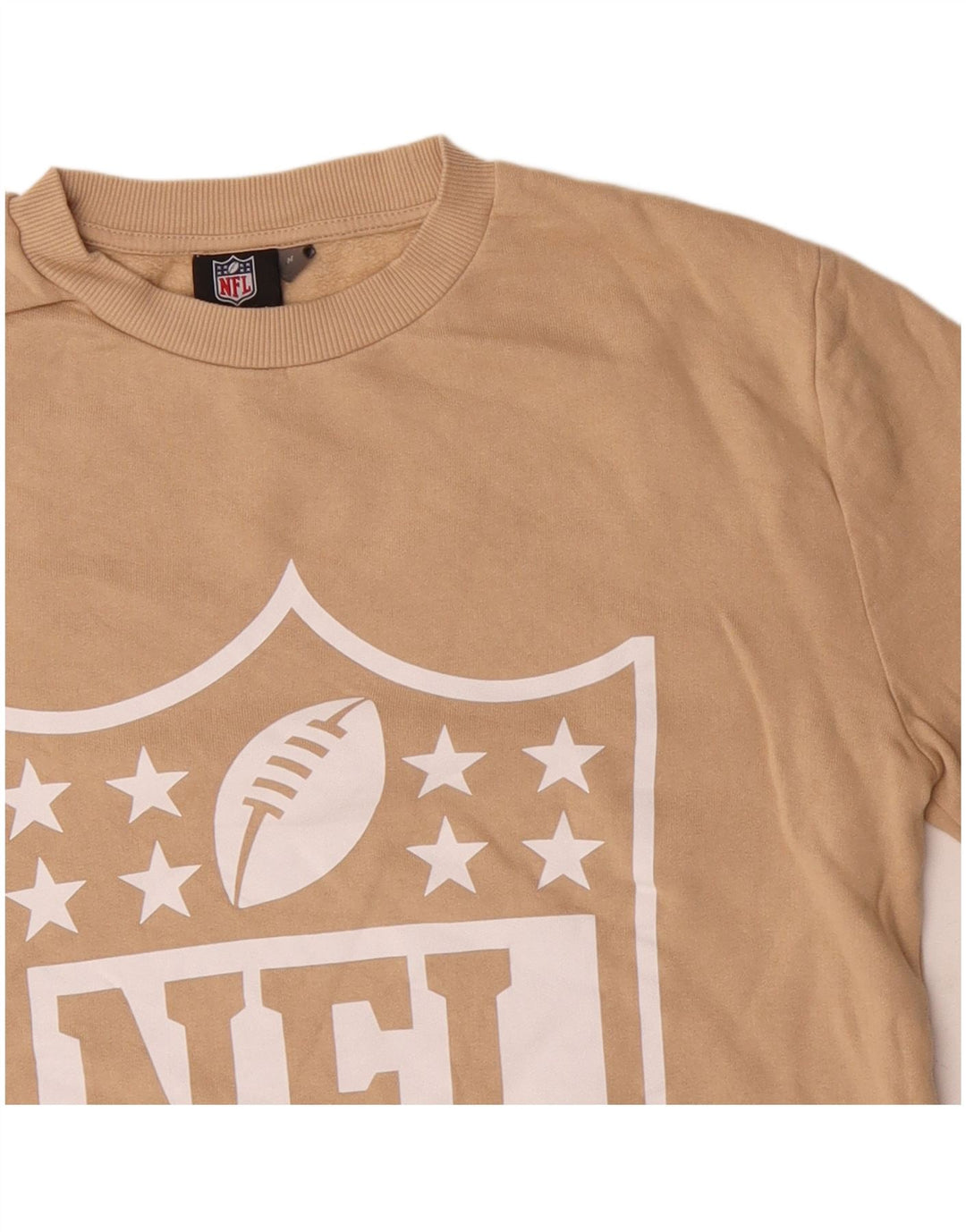 NFL Sweat-shirt graphique pour femme UK 14 en coton beige moyen
