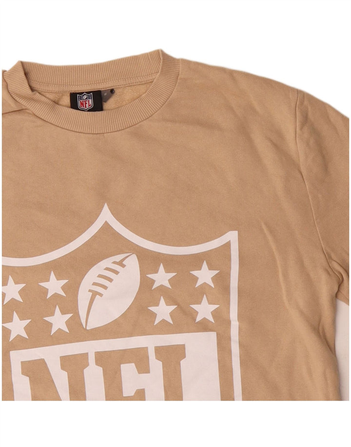 NFL Sweat-shirt graphique pour femme UK 14 en coton beige moyen