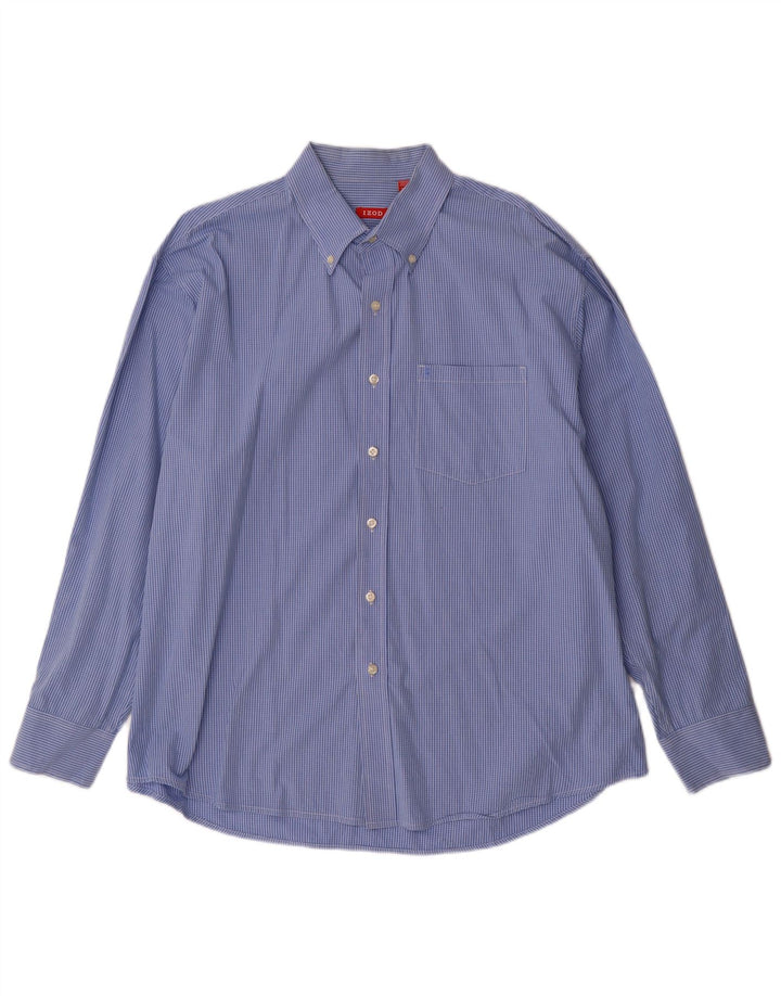 IZOD Chemise Homme XL Bleu Carreaux Coton