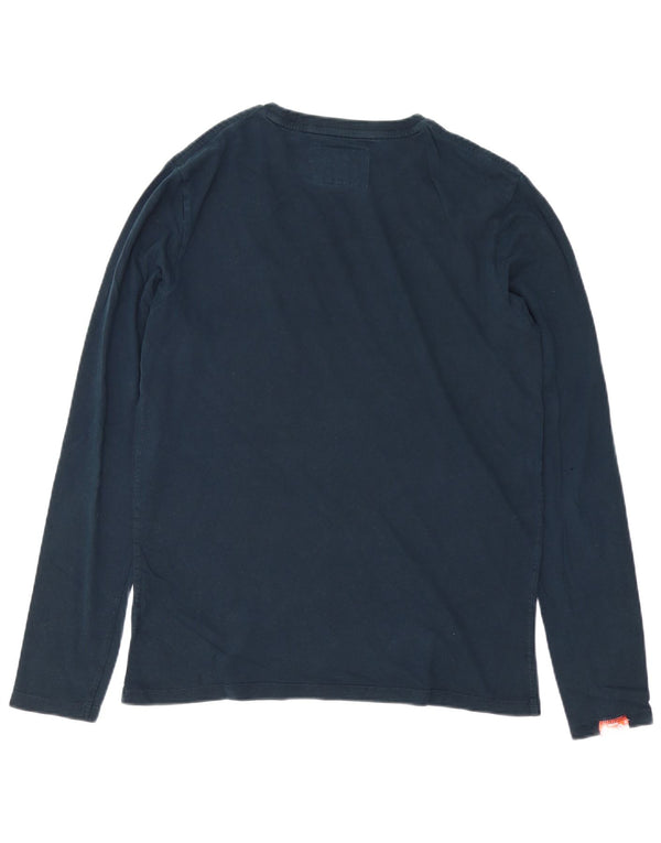 SUPERDRY Haut à Manches Longues Homme Bleu Marine Large