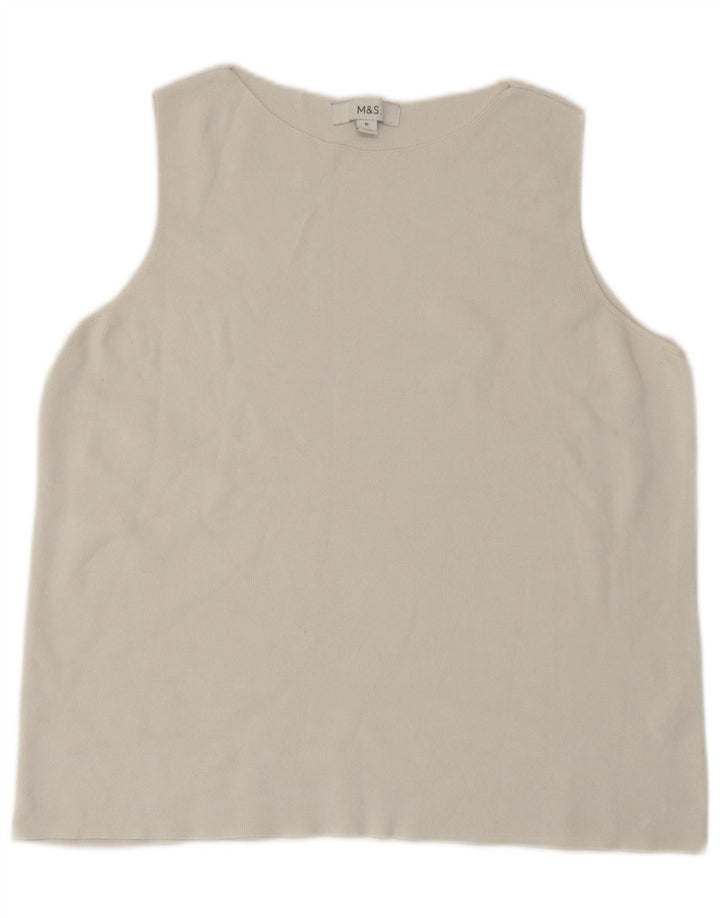 Marks & Spencer Débardeur pour femme UK 16 Large Viscose blanc cassé