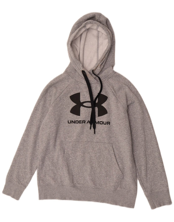 Under Armour Pull à capuche surdimensionné graphique pour femme UK 10 Small Gris Coton