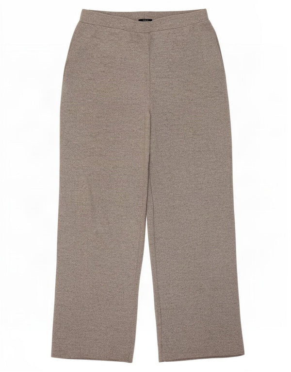 Zara Pantalon de survêtement large pour femme UK 12 Gris moyen Polyester
