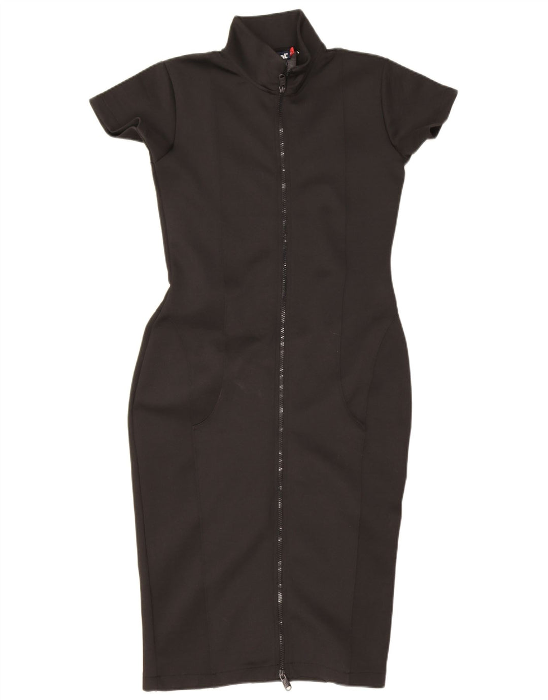 Mistral Robe moulante graphique pour femme UK 14 Large Noir Polyester