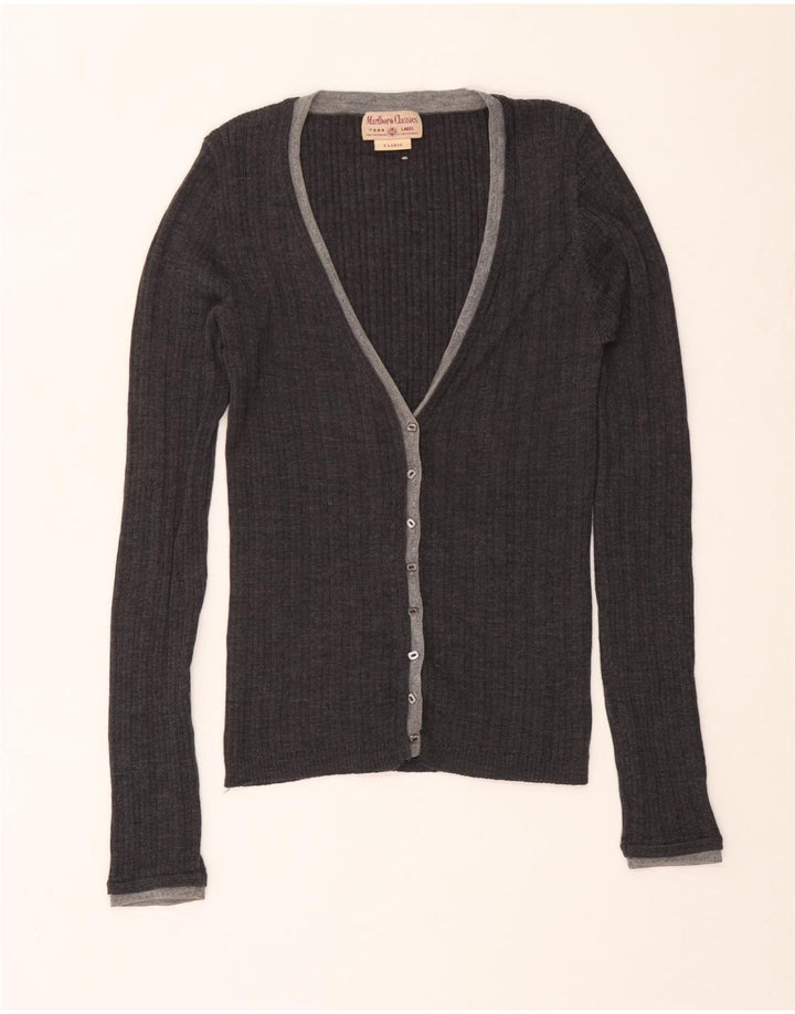 Marlboro Classics Pull Cardigan Femme UK 18 XL Laine Grise