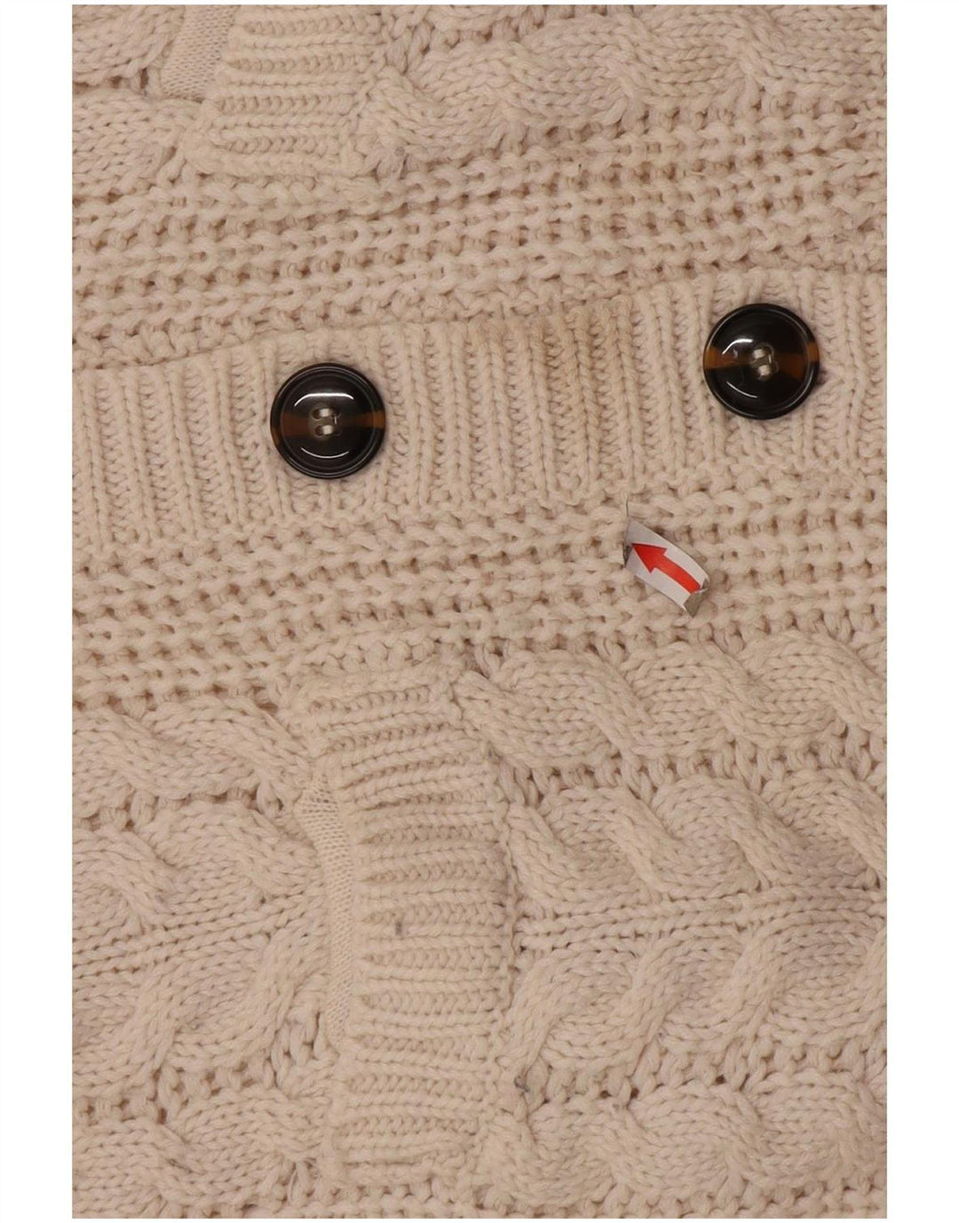 Zara Cardigan Femme Pull UK 10 Petit Acrylique Blanc
