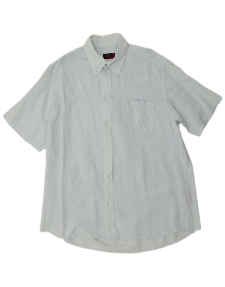Kappa Chemise à manches courtes pour homme 2XL Bleu Lin