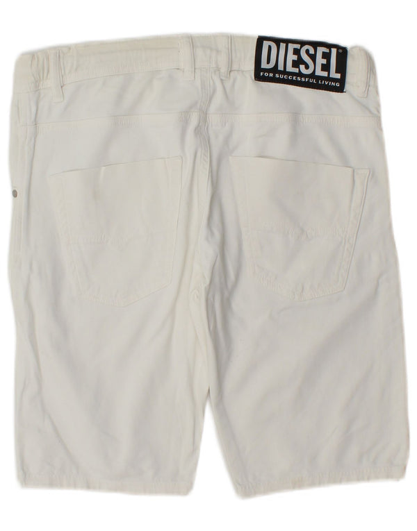Diesel Short décontracté pour femme UK 14 Large W34 Blanc