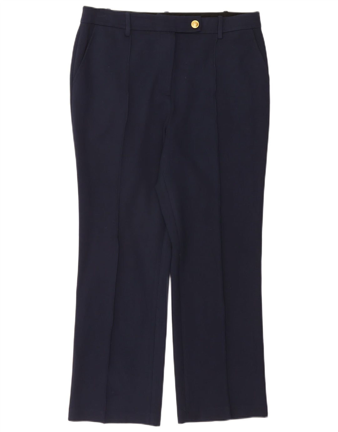 Tory Burch Pantalon Chino Femme US 12 Large W30 L27 Bleu Marine Viscose