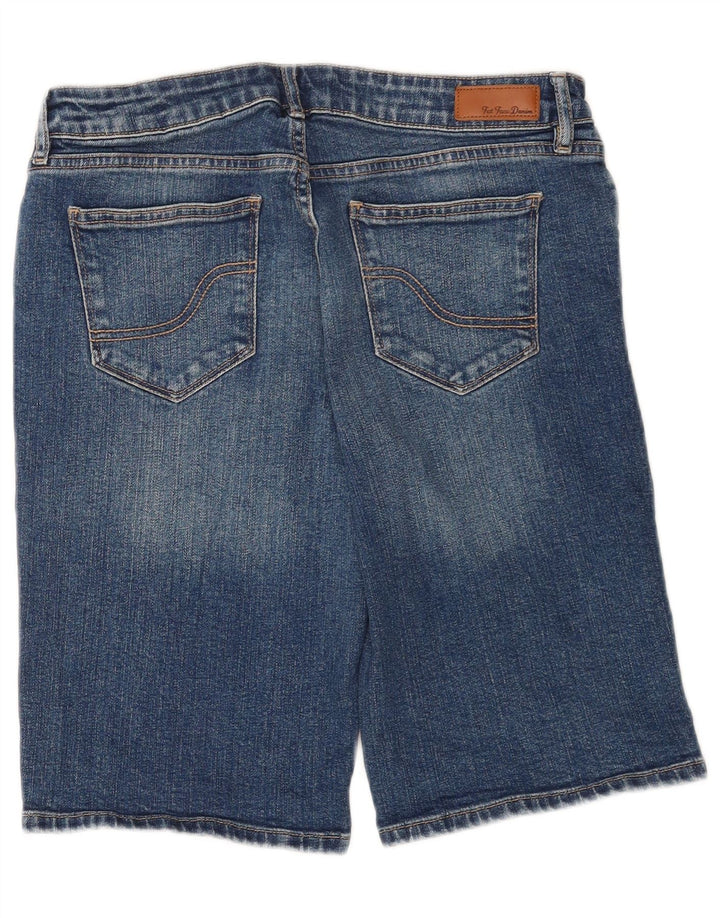 Fat Face Bermuda en jean pour femme UK 12 Medium W30 Bleu Coton
