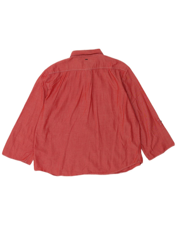 G-Star Chemise pull à manches 3/4 pour femme UK 18 XL Rouge Coton