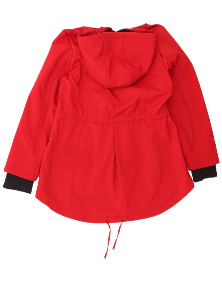 French Connection Parka à capuche pour femme UK 18 XL Rouge Polyester